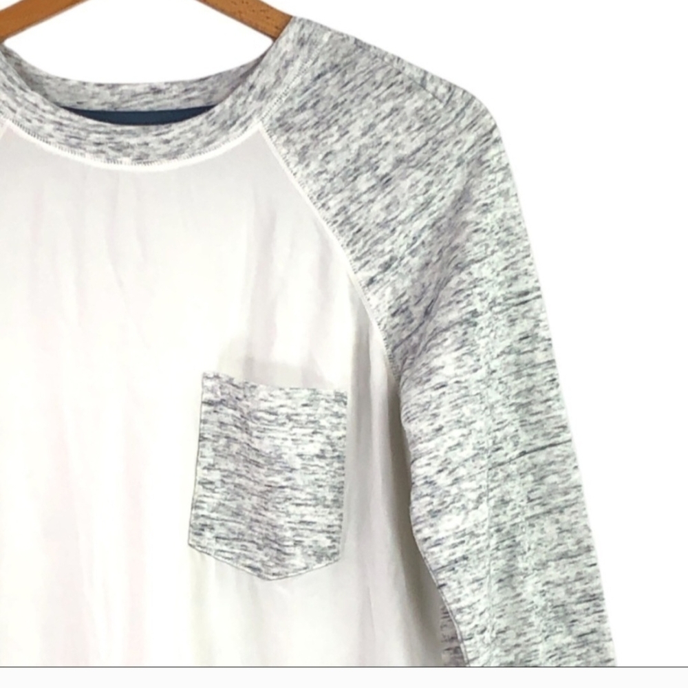 Lou & Grey Heathered Sweatshirt with Navy Trim - Picture 2 of 3